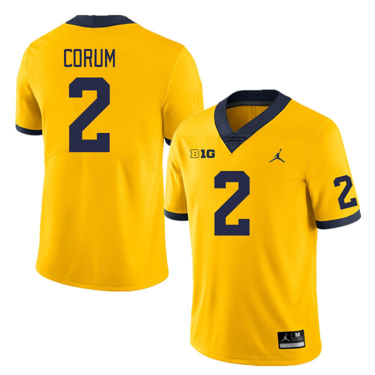 Michigan Wolverines #2 Blake Corum College Football Jerseys Stitched Sale-Maize